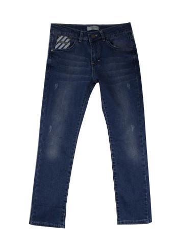 Синие демисезонные регюлар фит джинсы Breeze