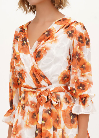 Комбинированное кэжуал платье клеш Babylon с цветочным принтом