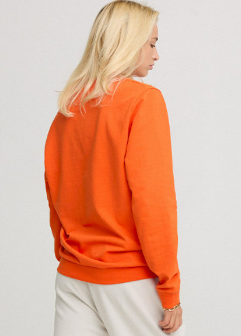 Свитшот женский oversize /no flis/ YAPPI - крой рисунок оранжевый кэжуал - (250140855)