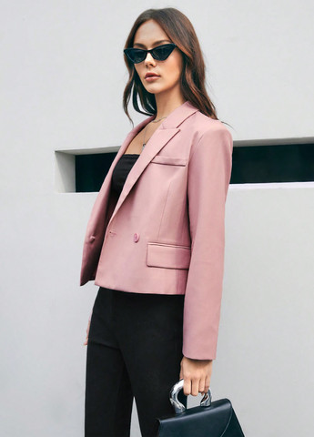 Светло-розовый женский жакет SHEIN однотонный - демисезонный