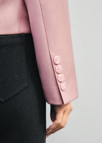 Светло-розовый женский жакет SHEIN однотонный - демисезонный