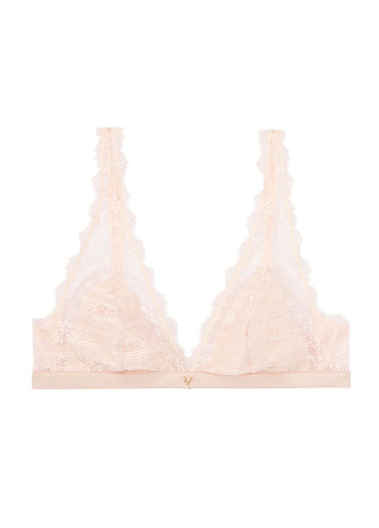Светло-розовый триэнджел бюстгальтер Victoria's Secret без косточек полиамид