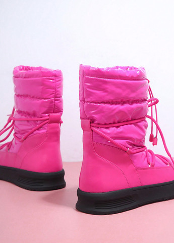 Фуксия ботильоны SHEIN со шнуровкой