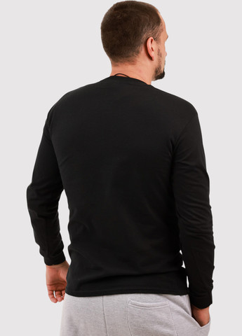 Черный демисезонный кэжуал лонгслив Gildan однотонный