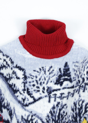 Красный зимний свитер для мальчика красный теплый зимний принт Pulltonic Прямая