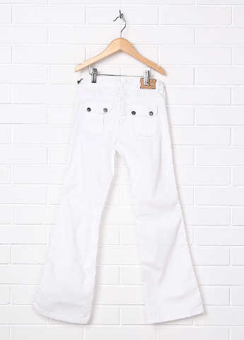 Белые кэжуал демисезонные со средней талией брюки Pepe Jeans
