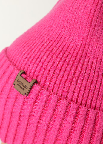 Теплая зимняя женская кашемировая шапка с отворотом без подкладки 500005 DeMari (244712820)
