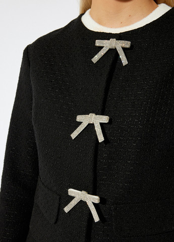 Черный женский жакет KOTON однотонный - демисезонный