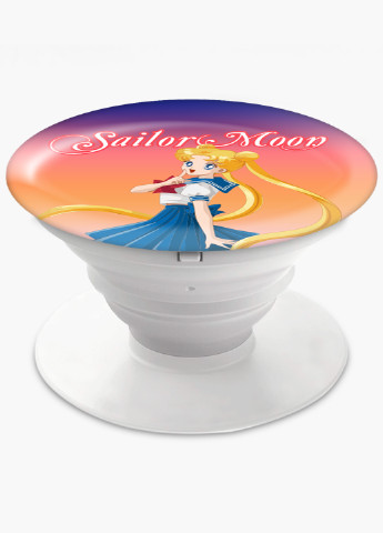 Попсокет (Popsockets) тримач для смартфону Сейлор Мун (Sailor Moon) (8754-2928) Чорний MobiPrint (229014753)