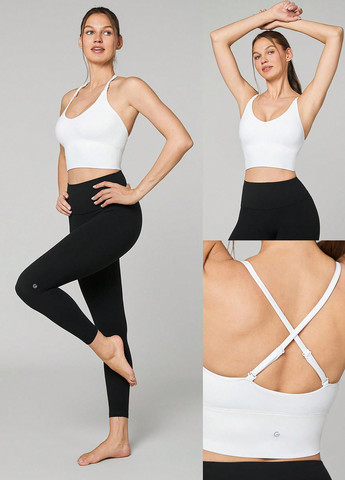 Белый топ бюстгальтер SHEIN без косточек полиамид