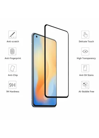 Стекло защитное Vivo Y30 Full Cover Full Glue (Black) (222230) (222230) Drobak (249598262)