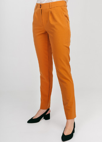 Оранжевые кэжуал демисезонные зауженные брюки Bessa
