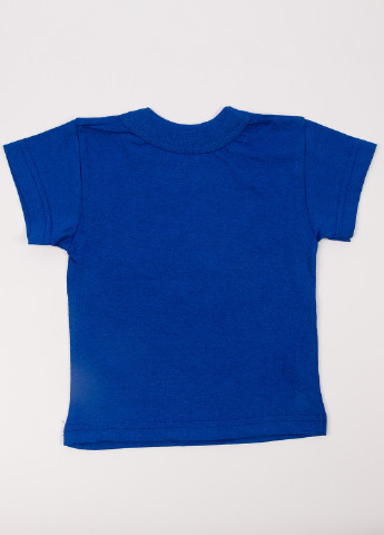 Синя літня футболка Пташка текстиль