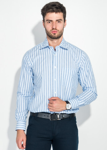 Голубой кэжуал рубашка в полоску Piatti с длинным рукавом
