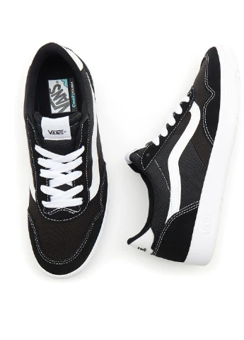 Черные кеды Vans CRUZE TOO CC с белой подошвой, с логотипом