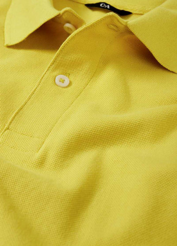 Желтая футболка-поло для мужчин C&A однотонная