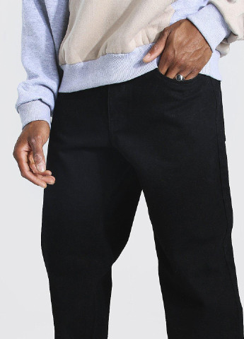 Черные демисезонные прямые джинсы Boohoo