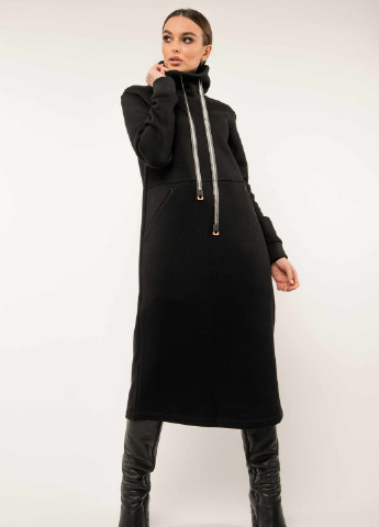 Черное кэжуал платье катарина пл 3320 черный Ри Мари однотонное