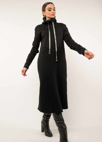 Черное кэжуал платье катарина пл 3320 черный Ри Мари однотонное