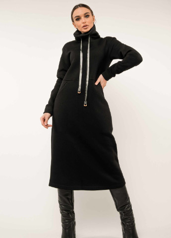 Черное кэжуал платье катарина пл 3320 черный Ри Мари однотонное