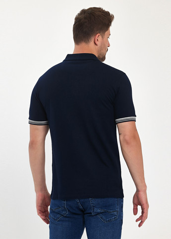 Темно-синяя футболка-поло для мужчин Trend Collection с надписью
