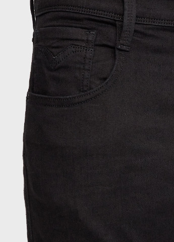Черные демисезонные скинни, зауженные джинсы Replay