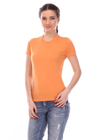 Оранжевая летняя футболка Lucky Brand