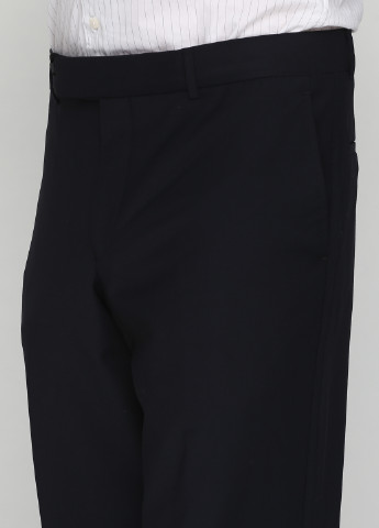 Темно-синие классические демисезонные прямые брюки Emilio Guido