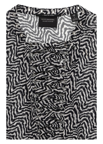 Чорно-біла блуза Scotch & Soda