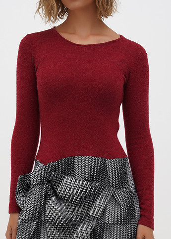 Комбинированное кэжуал платье Sassofono с абстрактным узором