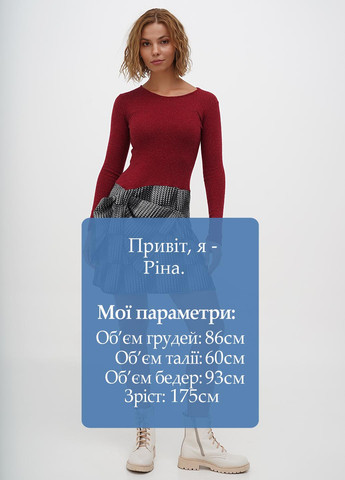 Комбинированное кэжуал платье Sassofono с абстрактным узором