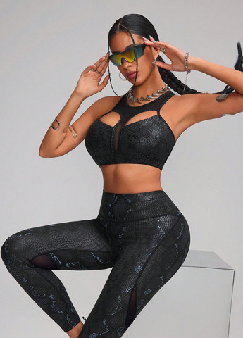 Чёрный топ бюстгальтер SHEIN без косточек полиэстер