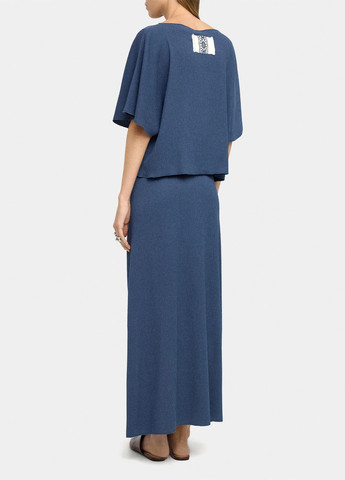 Серо-синяя кэжуал однотонная юбка Parfois клешированная