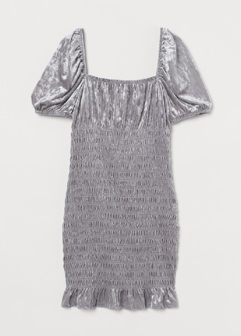 Світло-сіра коктейльна плаття футляр H&M однотонна