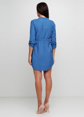 Синее кэжуал платье рубашка Istemi однотонное