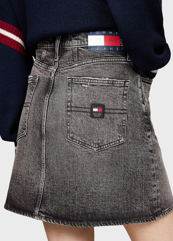 Серая кэжуал однотонная юбка Tommy Jeans