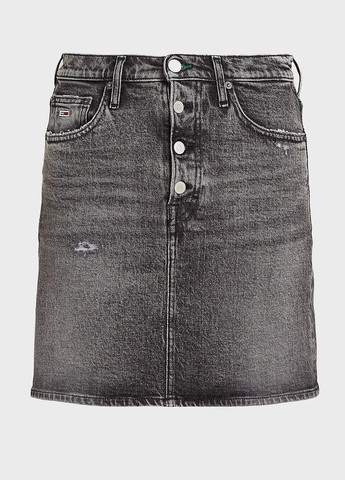 Серая кэжуал однотонная юбка Tommy Jeans