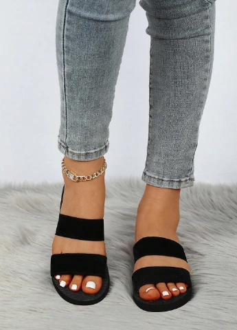 Черные шлепанцы SHEIN