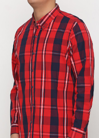 Красная кэжуал рубашка в клетку Colours с длинным рукавом