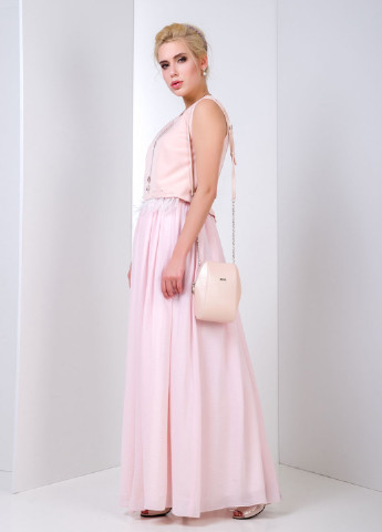 Светло-розовое вечернее платье Solh однотонное