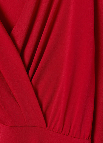 Красное кэжуал платье с юбкой-солнце H&M однотонное