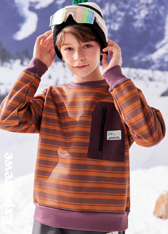 SHEIN свитшот полоска комбинированный кэжуал полиэстер