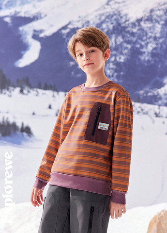 SHEIN свитшот полоска комбинированный кэжуал полиэстер