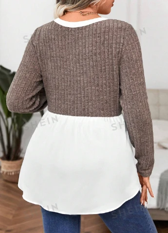 Комбинированная блуза SHEIN