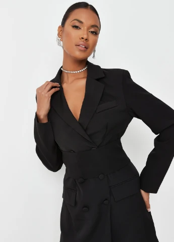 Чорна кежуал сукня сукня-жакет Missguided однотонна