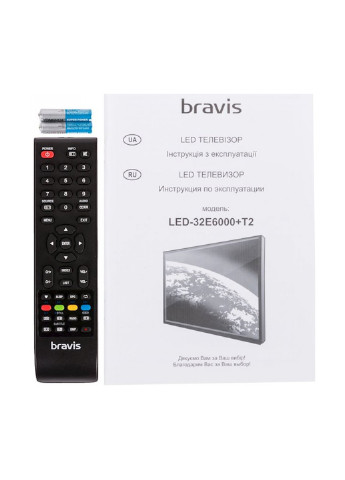 Телевізор Bravis led-32e6000 + t2 black (132568970)