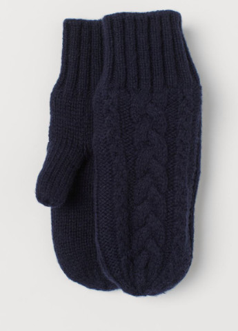 В'язані рукавиці Темно-синій H&M (251841396)