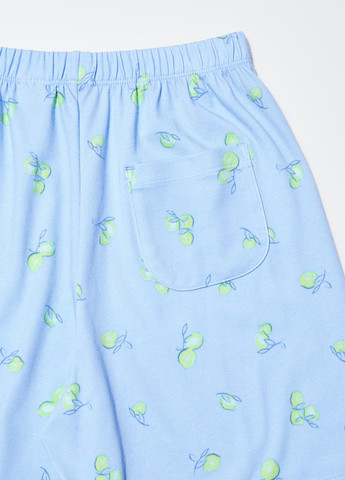 Голубой демисезонный костюм (футболка, шорты) с шортами Uniqlo