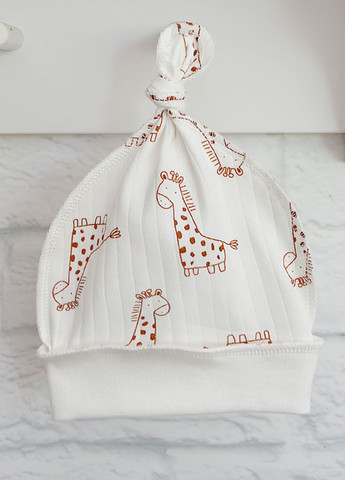 Молочний демісезонний комплект (спальник, шапка) Blanka