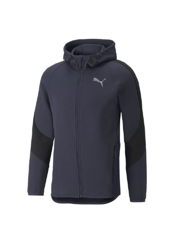 Синя демісезонна толстовка evostripe full-zip men's hoodie Puma